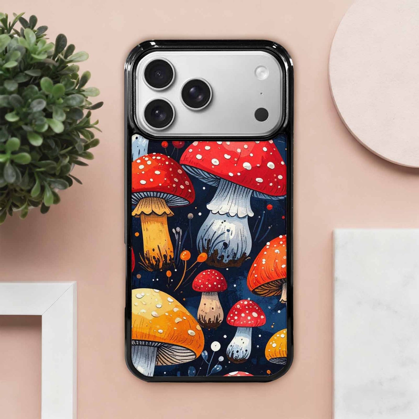iPhone 17 Pro Max Case — Vivid Winter Mushroom Cartoon Cute, Custom Phone Case