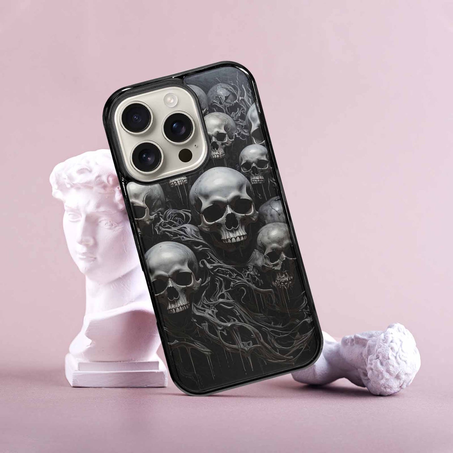 iPhone 16 Pro Case — Grey Dark Black And Grey Tones, Unique Phone Case Design