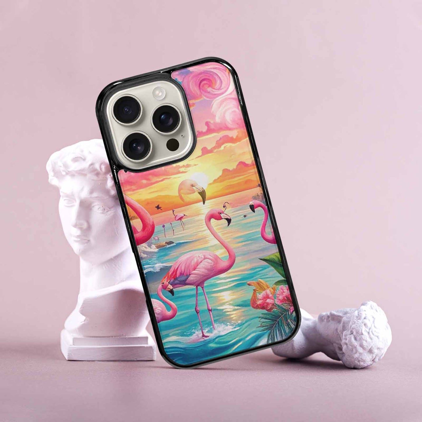 iPhone 16 Pro Case — Flamingo Tropical Flamingo Tropical Pattern Hundreds, Personalized Phone Case