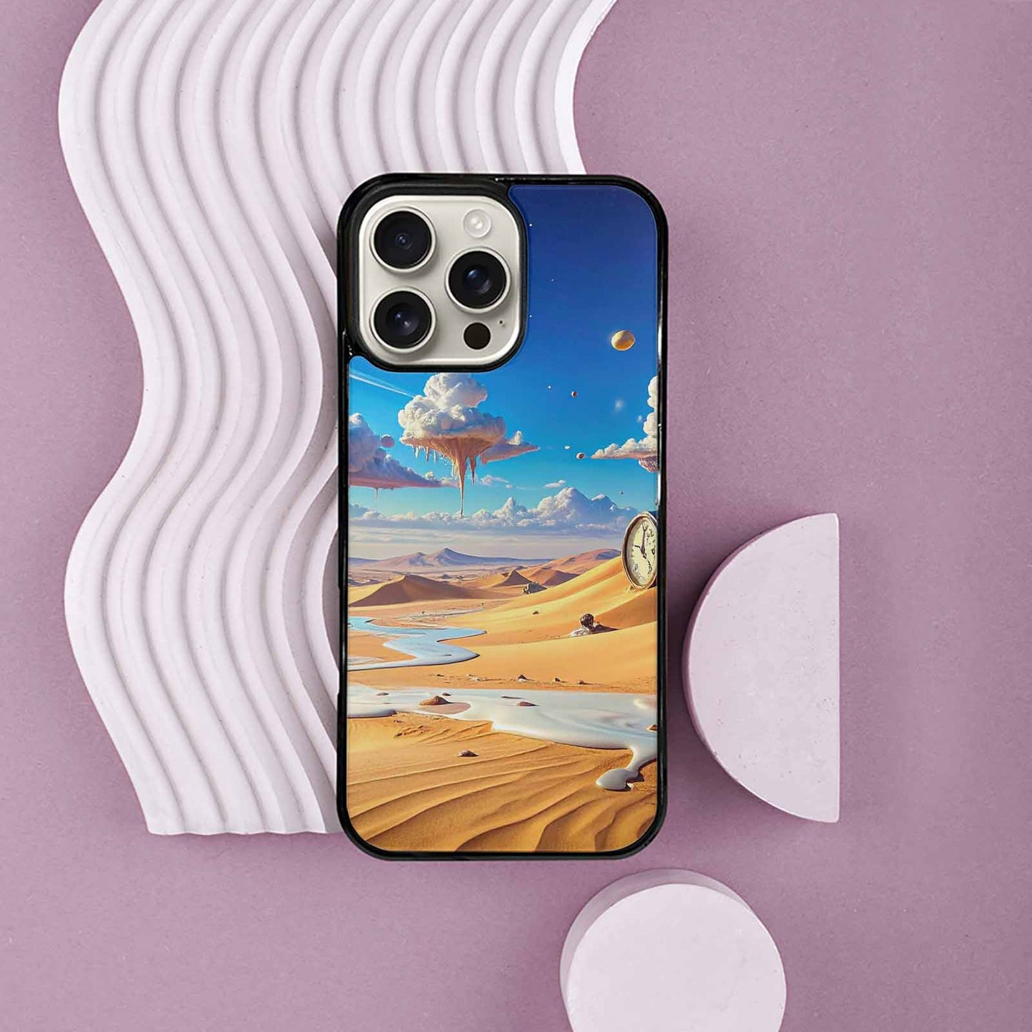 iPhone 16 Pro Max Case — Surrealist Desert Dreamscape Custom, Custom Printed Phone Case