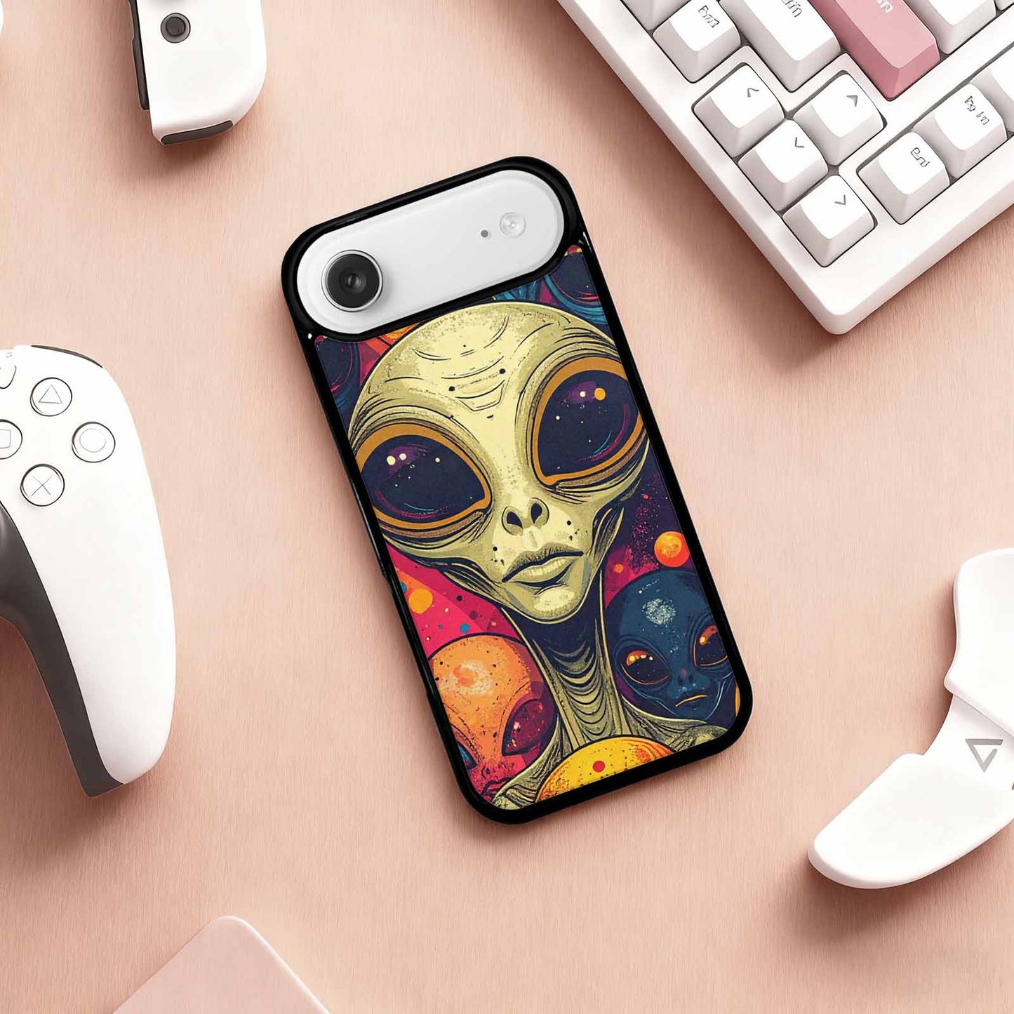 iPhone 17 Air Case — Alien Ufo Cartoon Art Pattern Alien, Original Design Phone Case