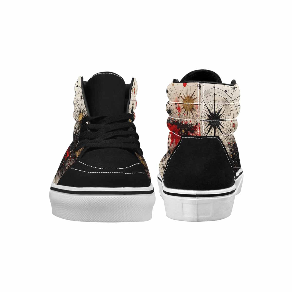 MEN'S Zodiac Constellation High Top Canvas Wallpaper Art Custom Sneakers