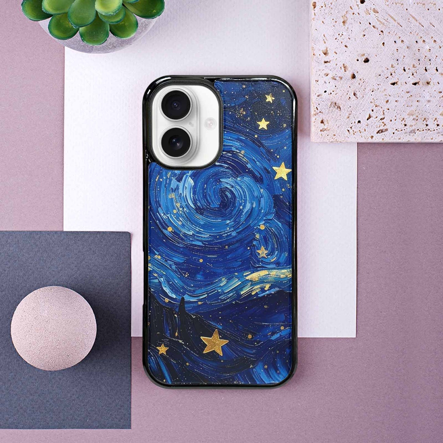 iPhone 16 Case — Starry Night Galaxy Custom Personalized Phone, Custom Phone Case
