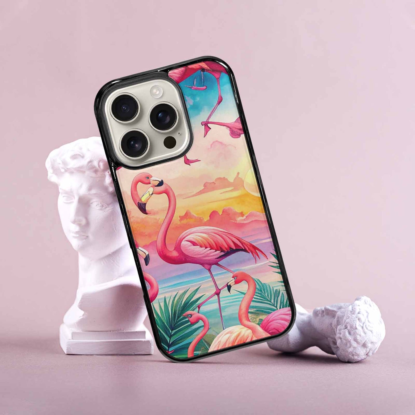 iPhone 16 Pro Case — Flamingo Tropical Flamingo Tropical Pattern Hundreds, Custom Printed Phone Case