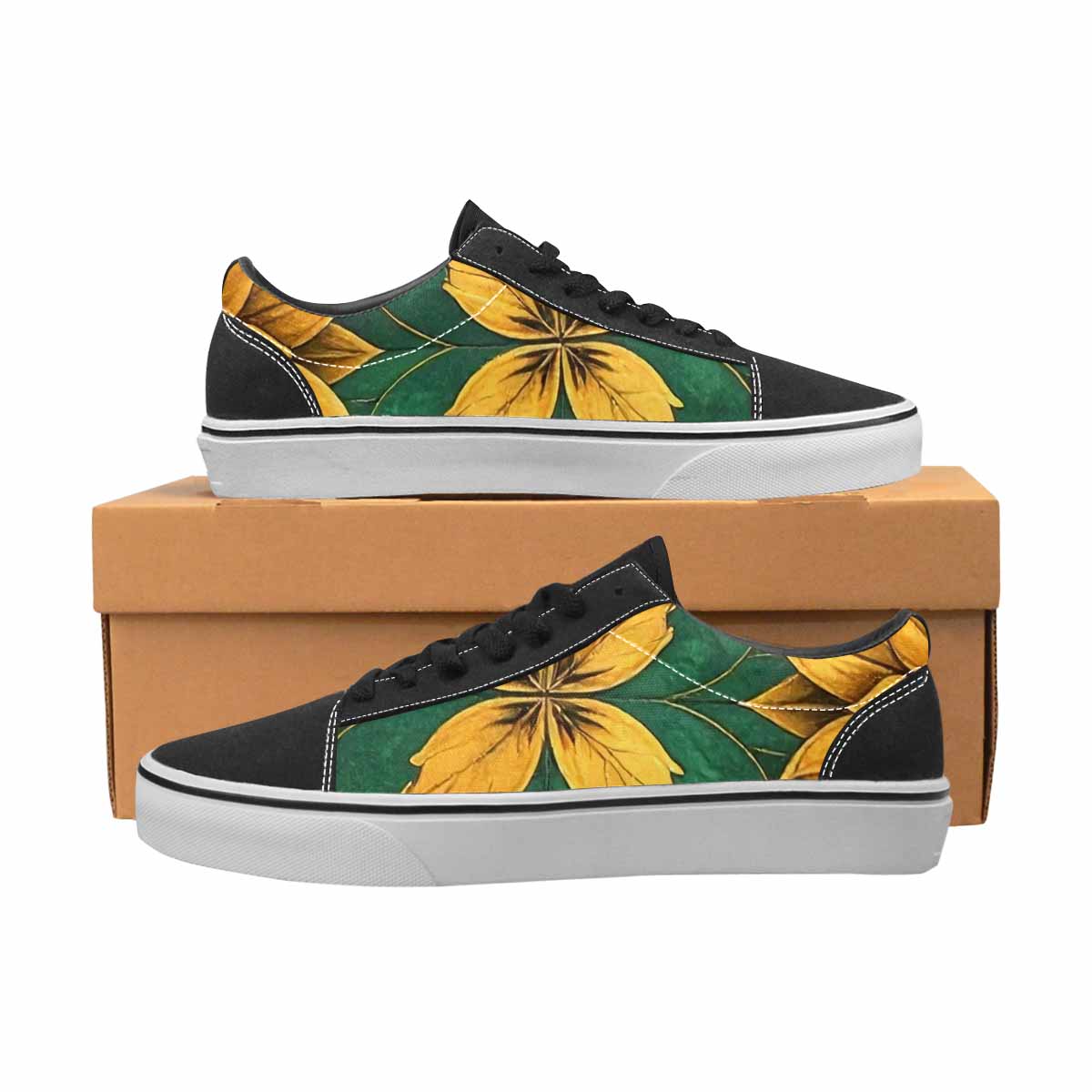 WOMEN'S Sunflower Mandala Kaleidoscope Canvas Lace-Up Cottagecore Shoes