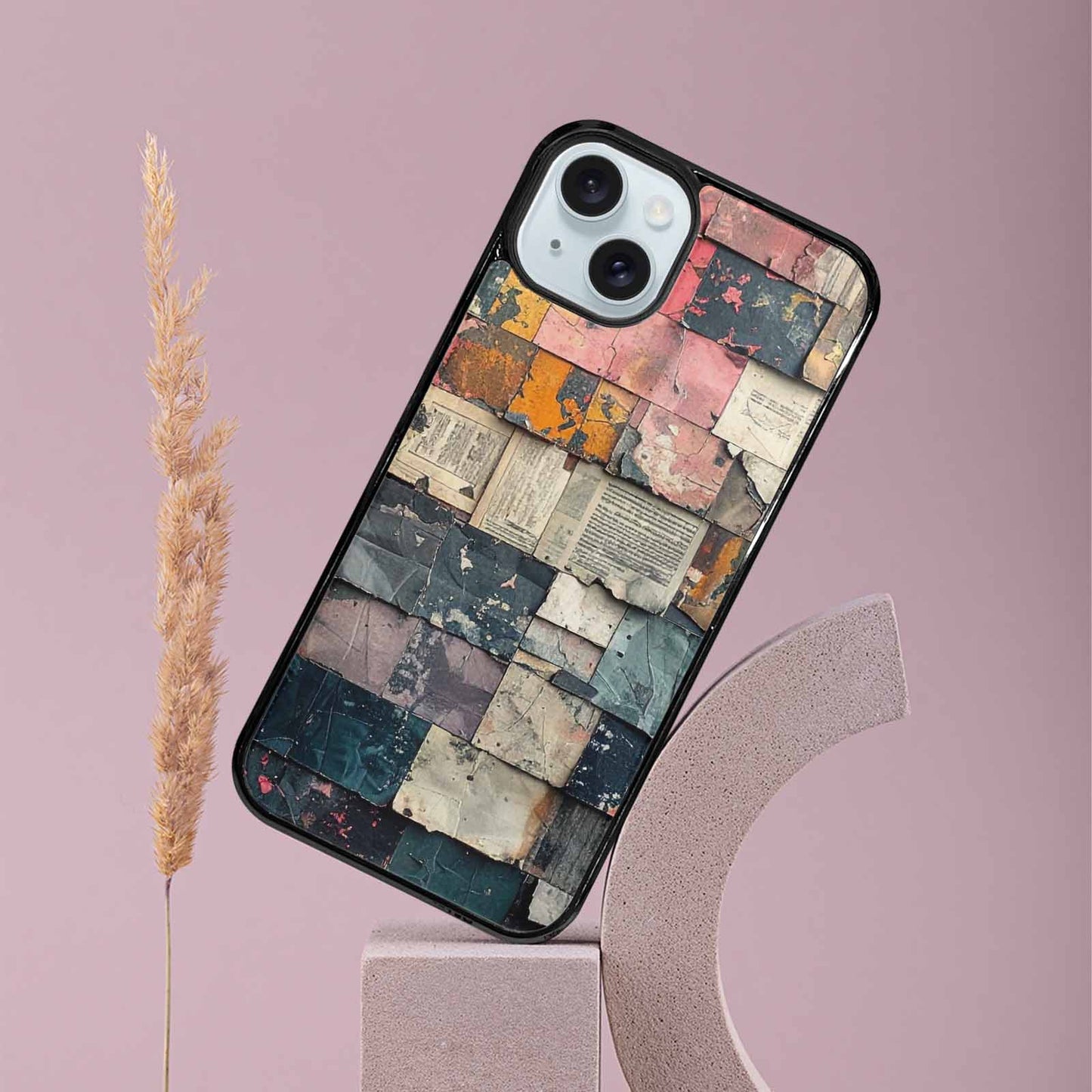 iPhone 15 Plus Case — Distressed Grunge Texture Pattern Hundreds Of, Unique Phone Case Design