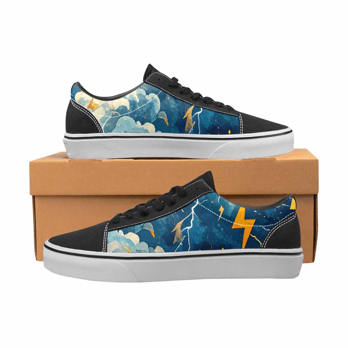 WOMEN'S Lightning Bolt Canvas Lace-Up Vibrant Chaos Shoes