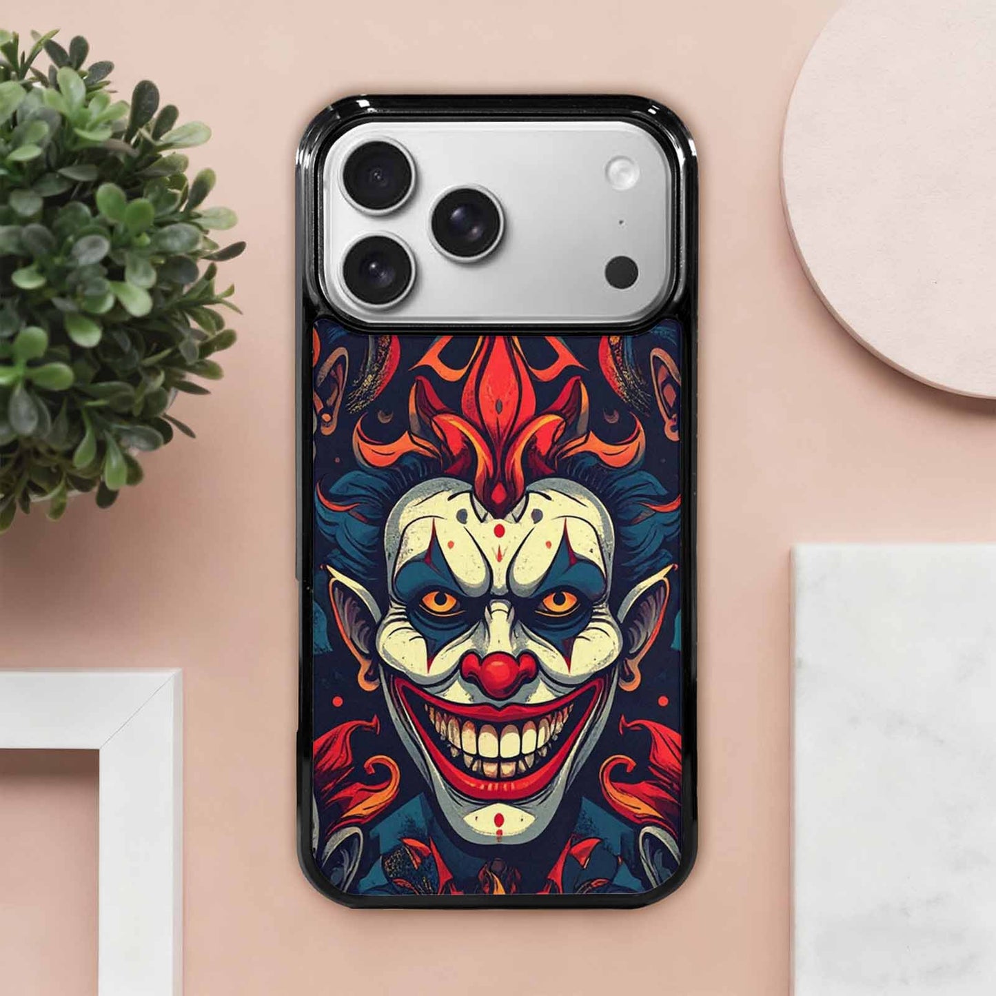 iPhone 17 Pro Max Case — Evil Circus Heads Faces Cartoon Cute, Custom Made Phone Cover