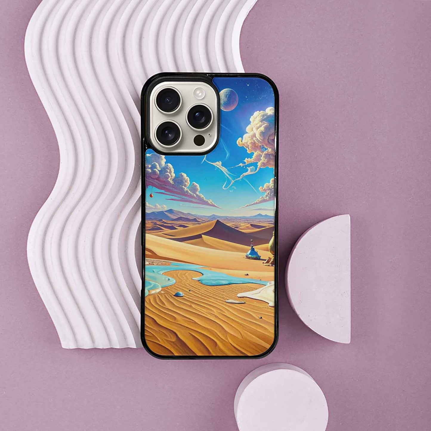 iPhone 16 Pro Max Case — Surrealist Desert Dreamscape Custom, Custom Phone Case