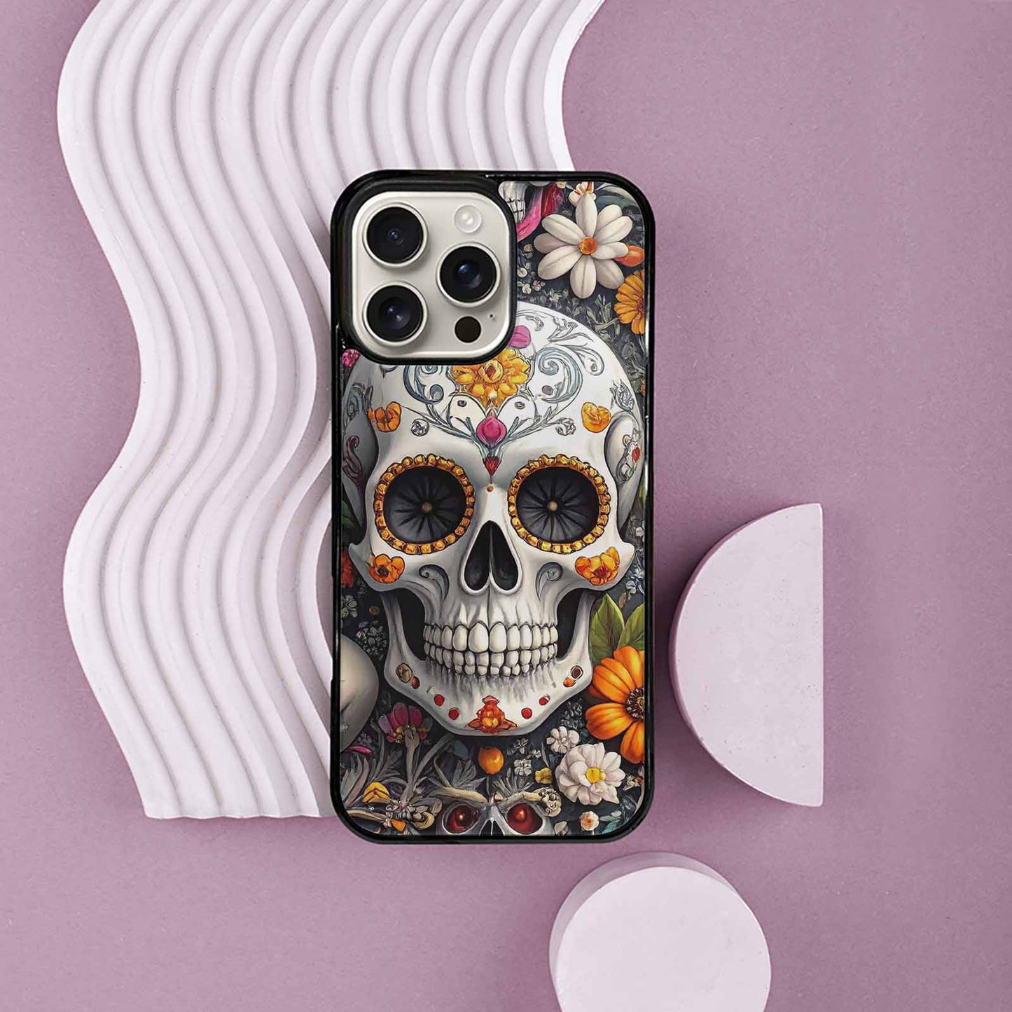 iPhone 16 Pro Max Case — Greyscale Black And White Dark Black, Unique Phone Case Design