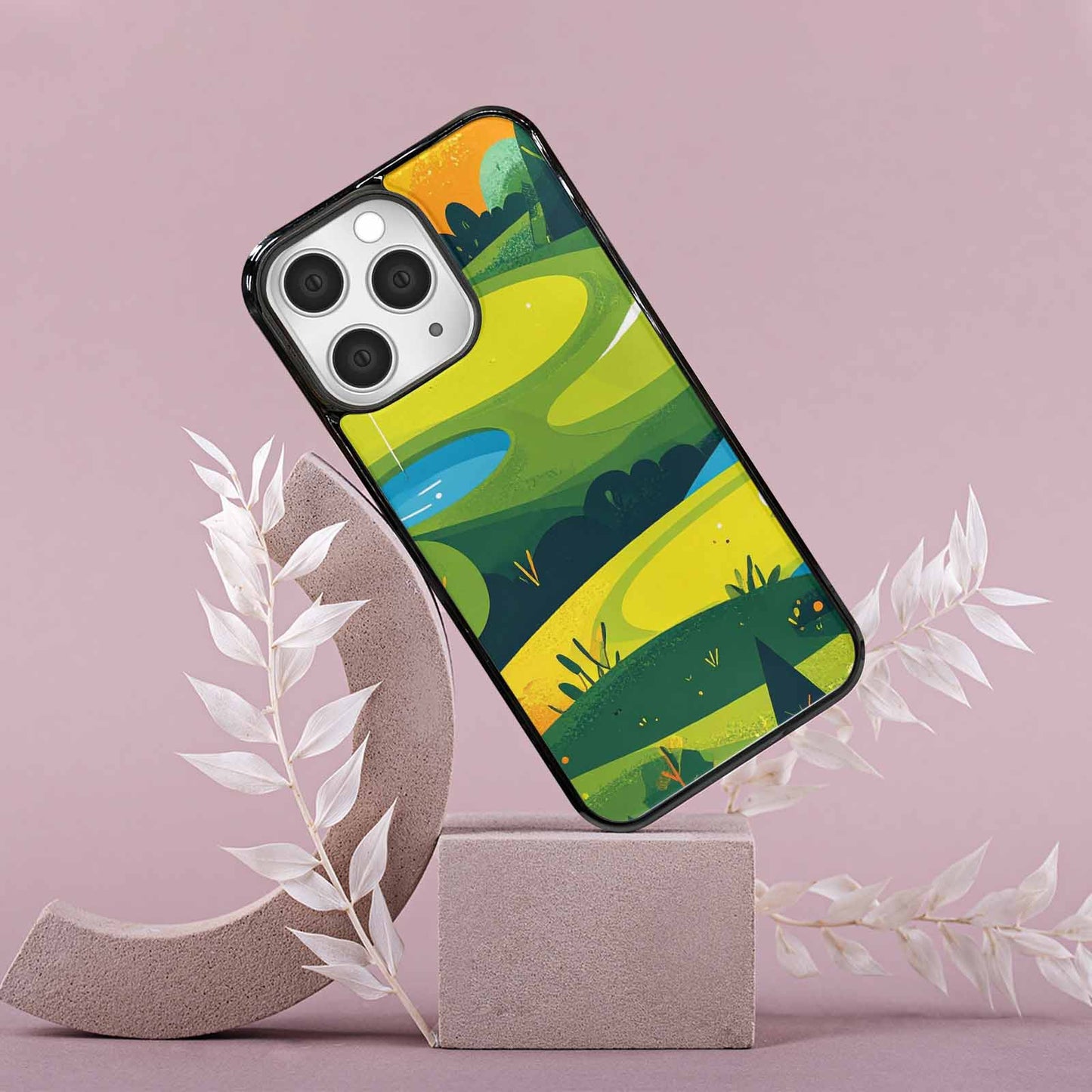 iPhone 15 Pro Max Case — Golf Cartoon Art Pattern, Custom Designed Case Cover