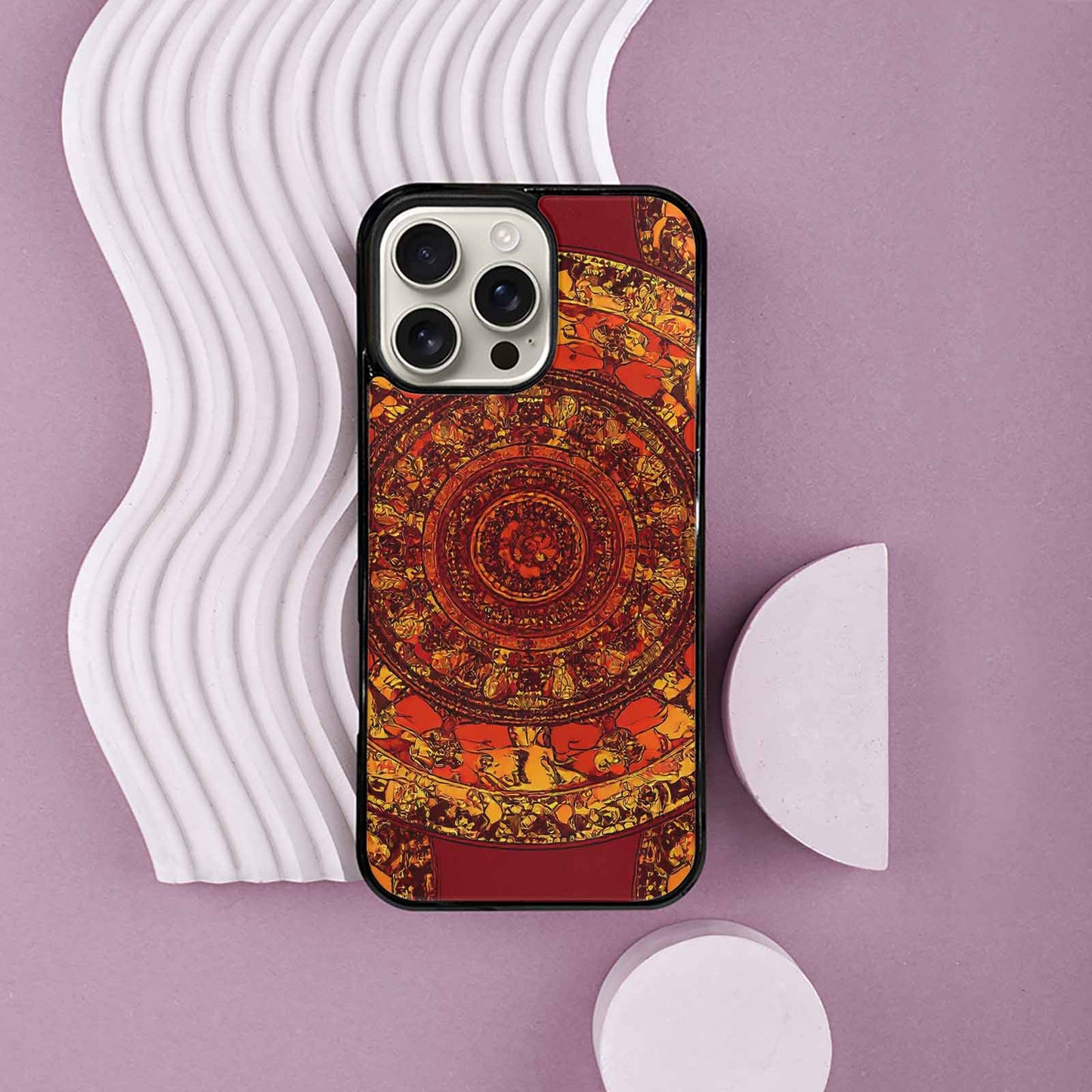 iPhone 16 Pro Max Case — Mandala Lions, Personalized Phone Case