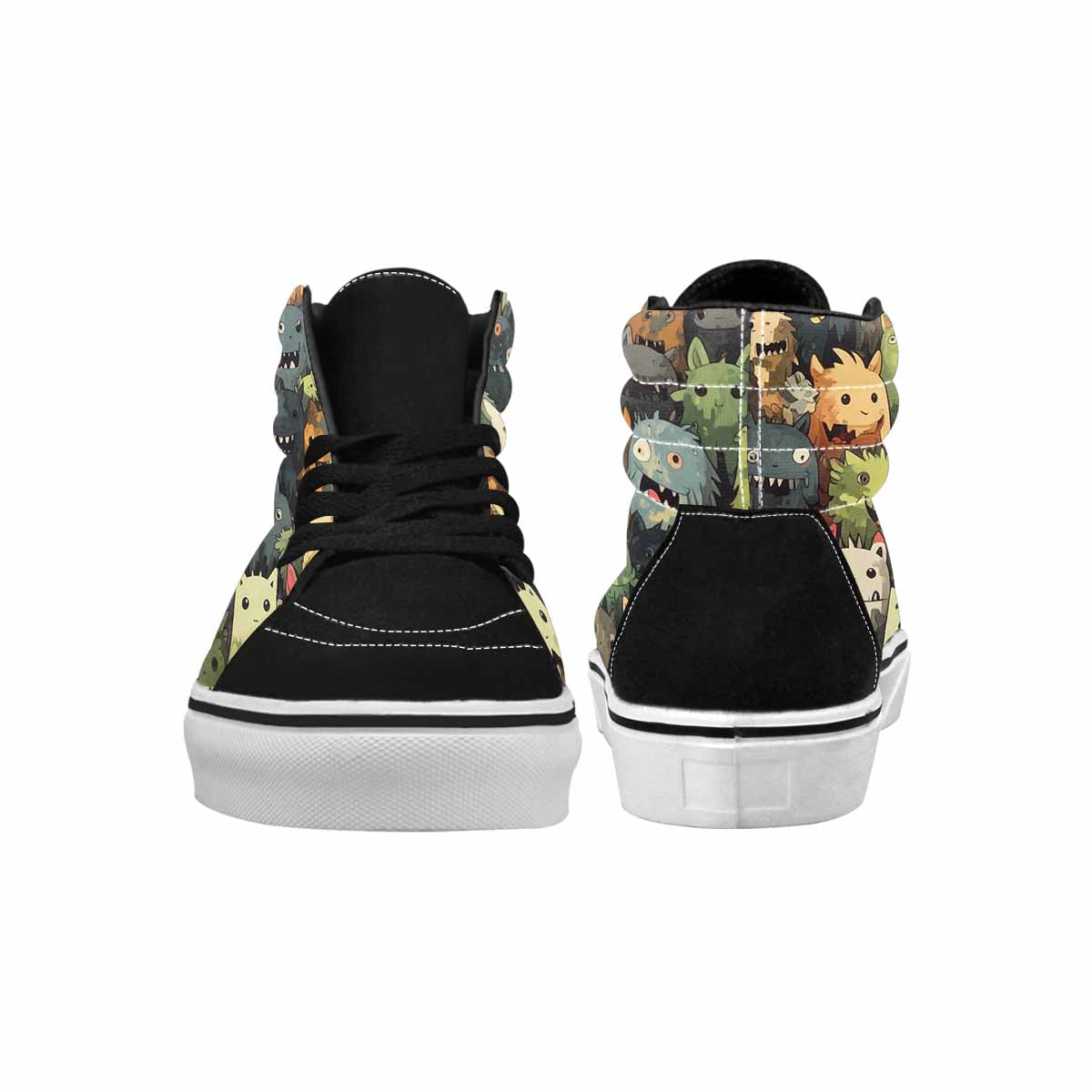 MEN'S Monsters Camo Monsters High Top Canvas Melting Art Custom Sneakers