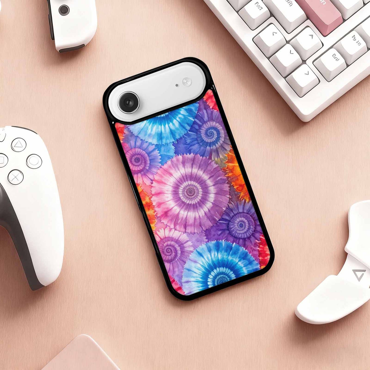 iPhone 17 Air Case — Small Tie Dye Swirl Pattern Tie, Unique Phone Case Design