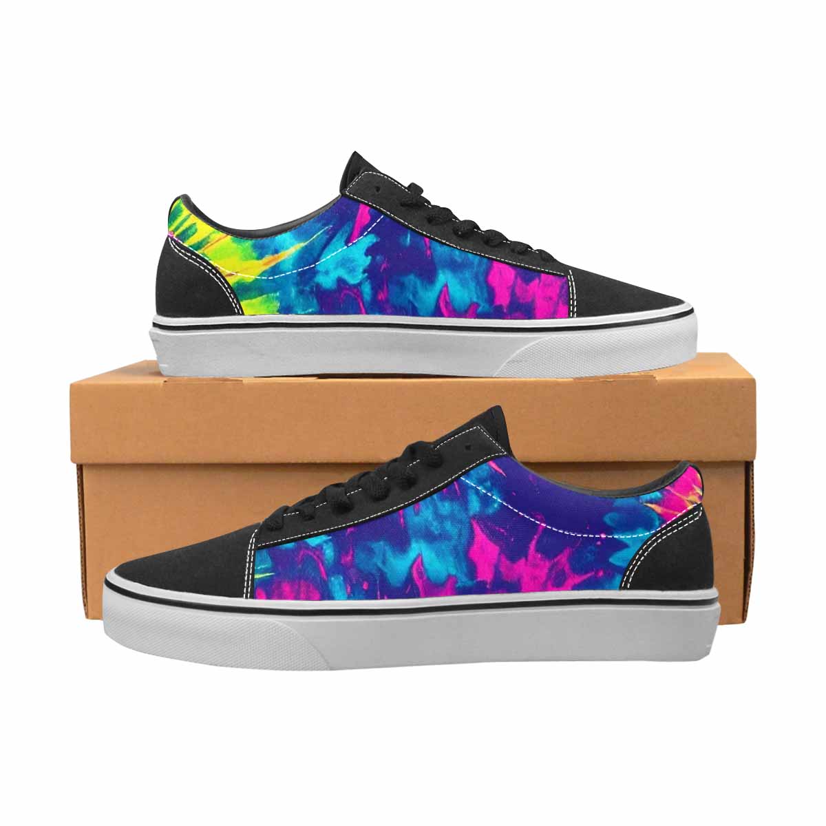 WOMEN'S Tie Dye - Canvas Lace-Up Wallpaper Art Custom Sneakers