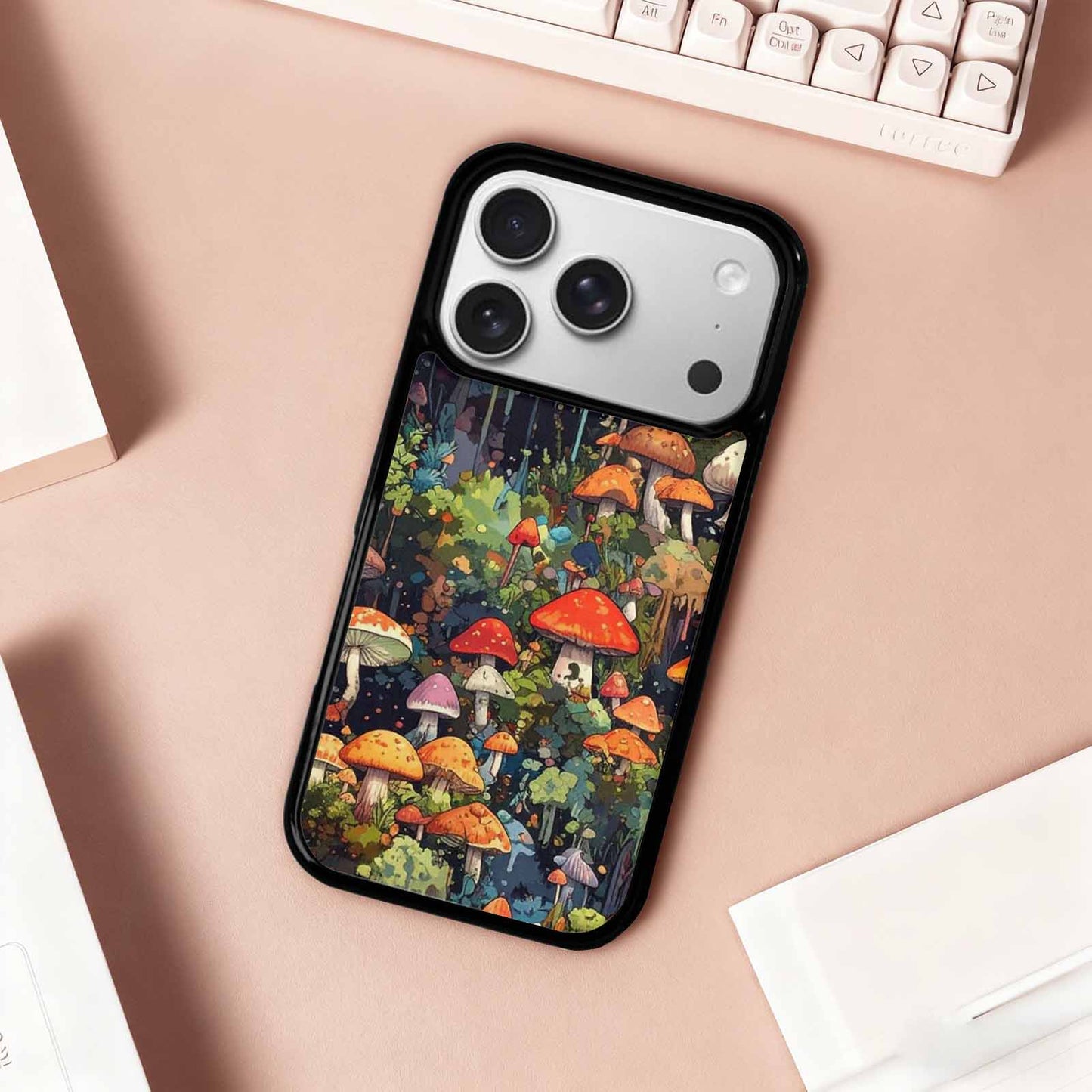iPhone 17 Pro Case — Mushrooms Camomushrooms Patter Big Camo, Custom Print Case Cover