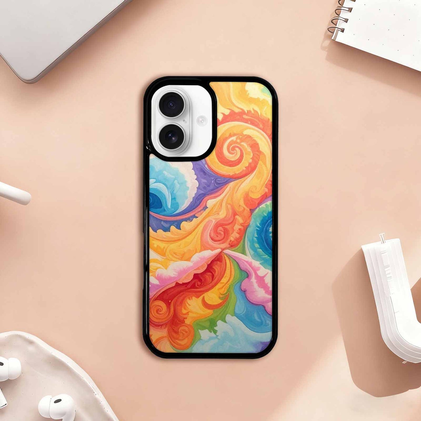 iPhone 17 Case — Tie Dye Swirls Tie Dye Tie, Custom Print Case Cover