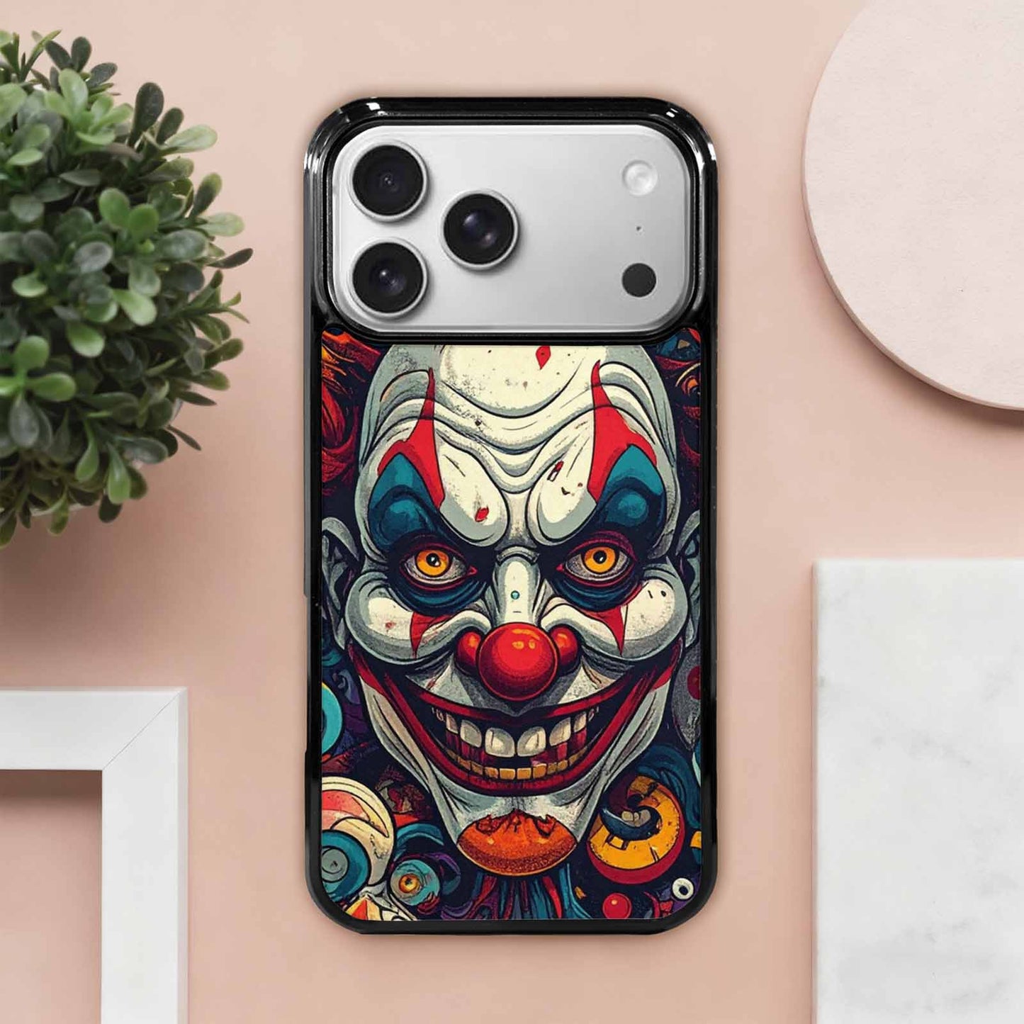 iPhone 17 Pro Max Case — Evil Circus Heads Faces Cartoon Cute, Custom Designed Case Cover