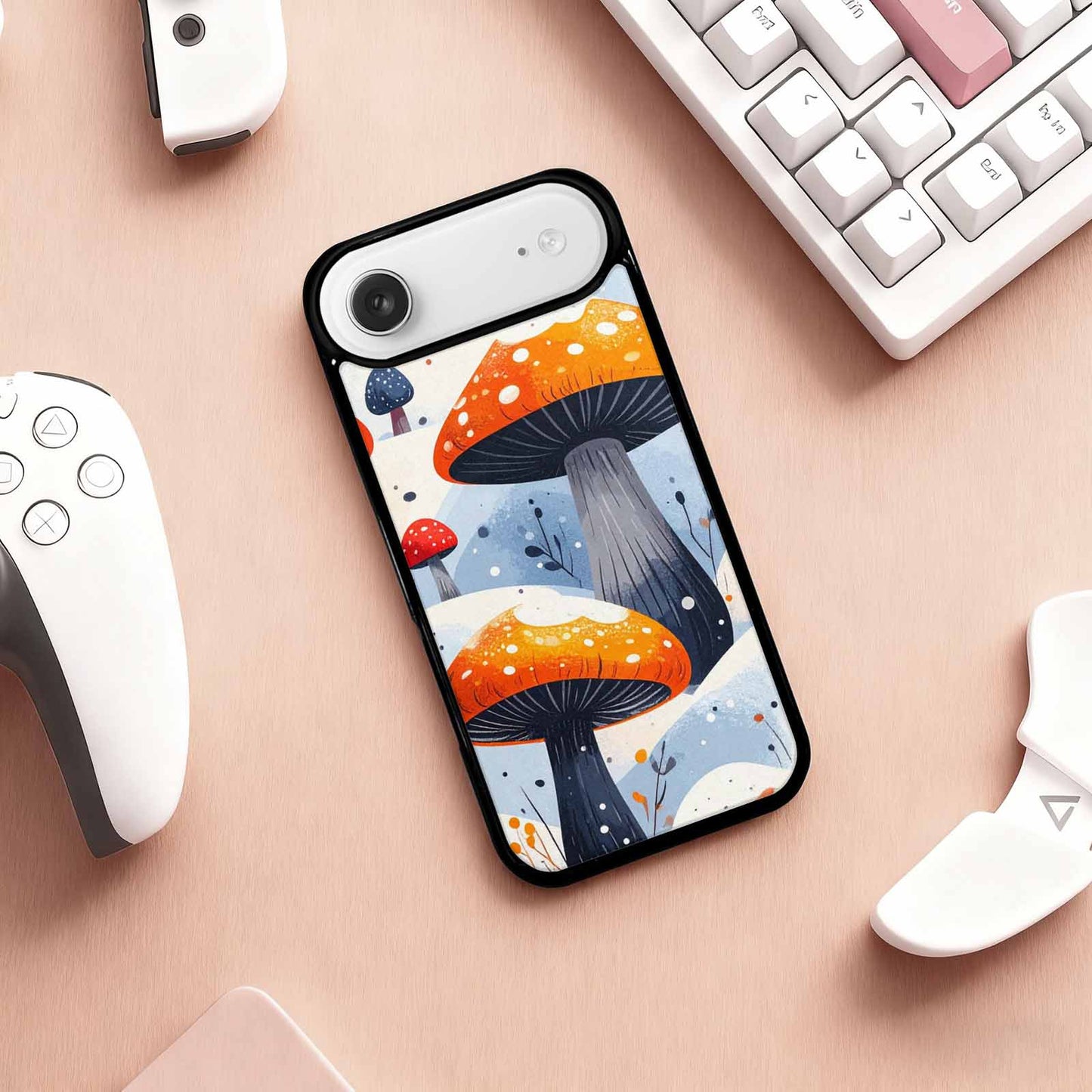 iPhone 17 Air Case — Vivid Winter Mushroom Seamless Cartoon Cute, Unique Phone Case Design