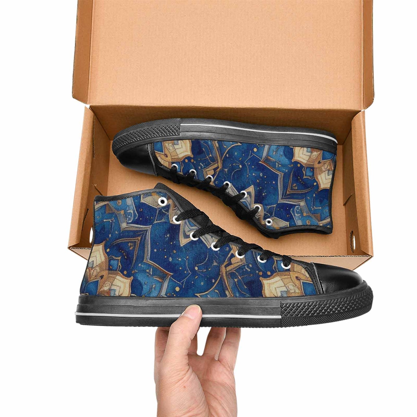 MEN'S Mandala High Top Canvas Surreal Custom Shoes