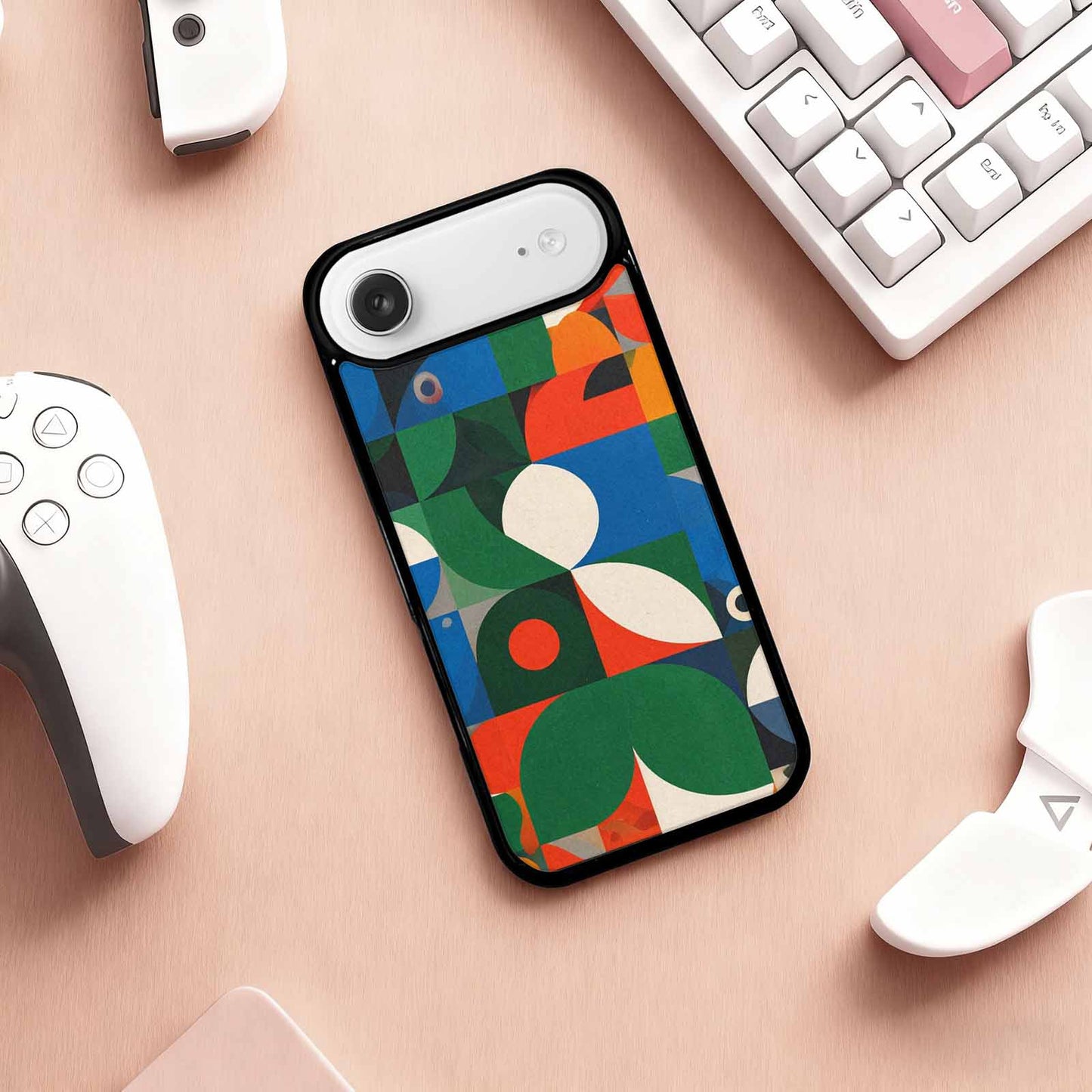 iPhone 17 Air Case — Memphis Art Pattern Retro Vintage, Custom Printed Phone Case