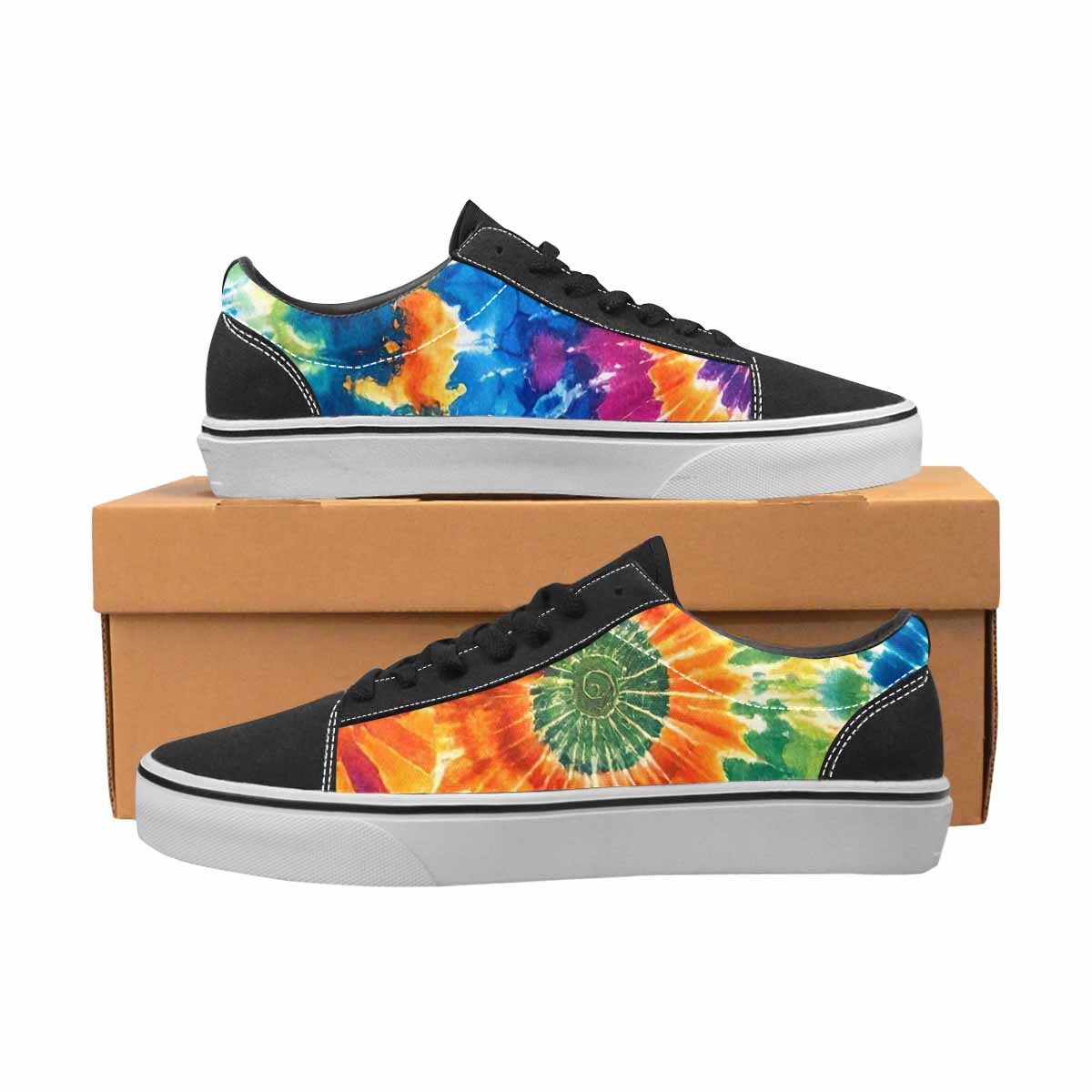 WOMEN'S Tie Dye Mixed Style Canvas Lace-Up Vibrant Chaos Sneakers