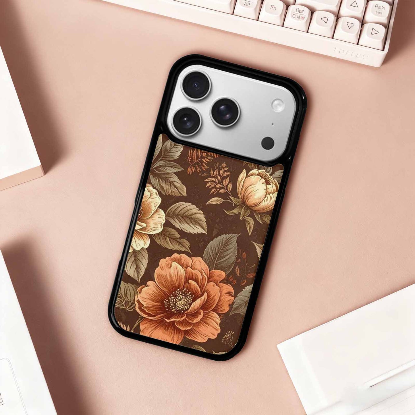 iPhone 17 Pro Case — Vintage Botanical Art Pattern Floral, Personalized Phone Case