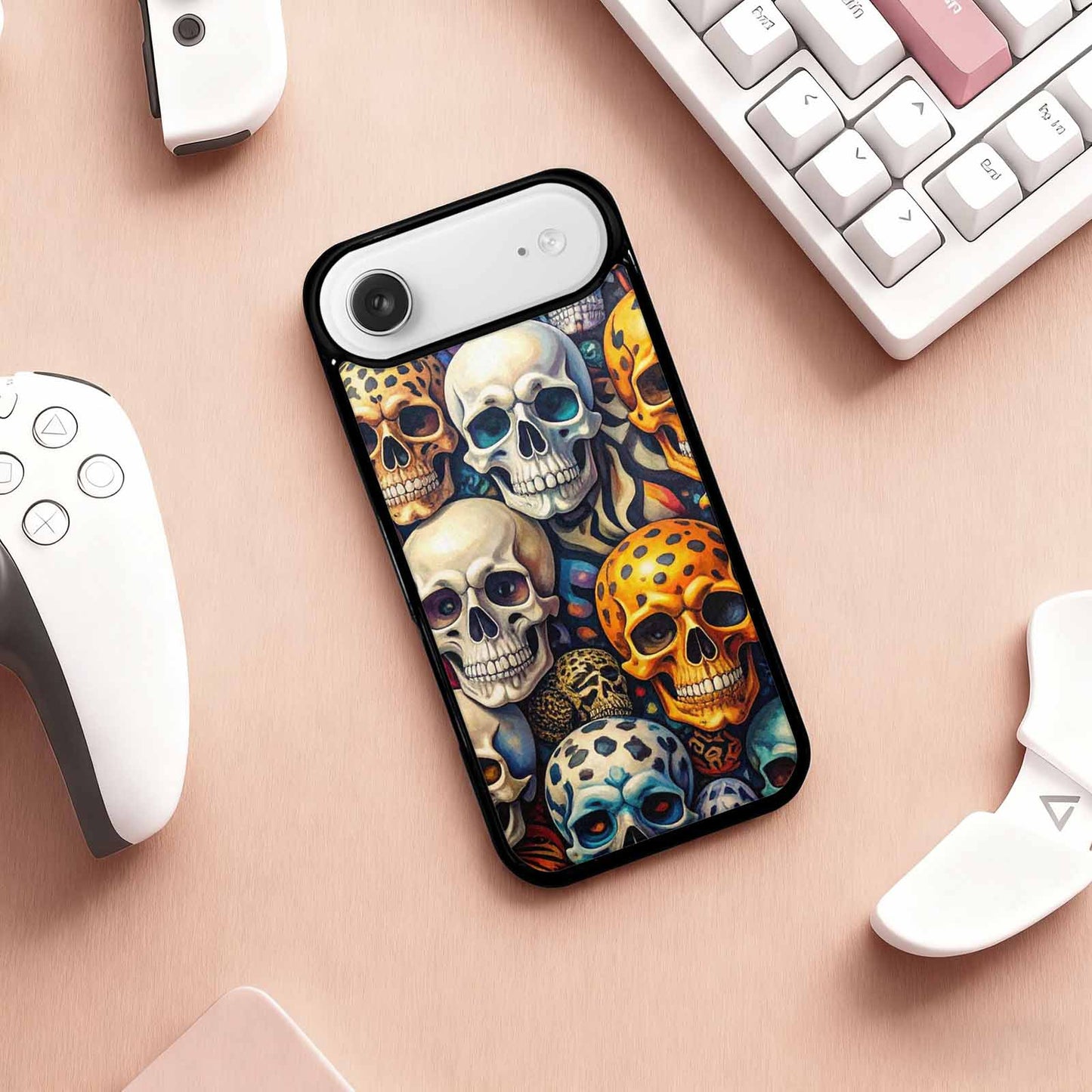 iPhone 17 Air Case — Skulls Pattern Hundreds Of Sma Gothic, Personalized Phone Case