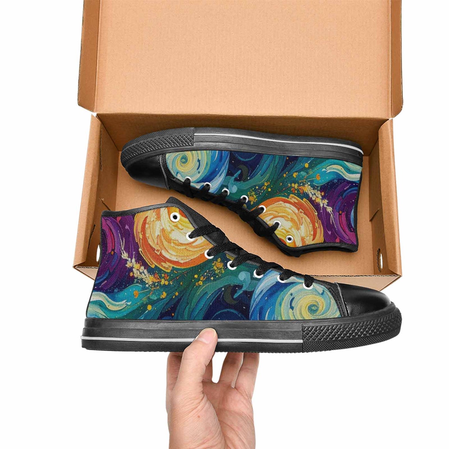 WOMEN'S Blend All Versions High Top Canvas Aesthetic Custom Sneakers