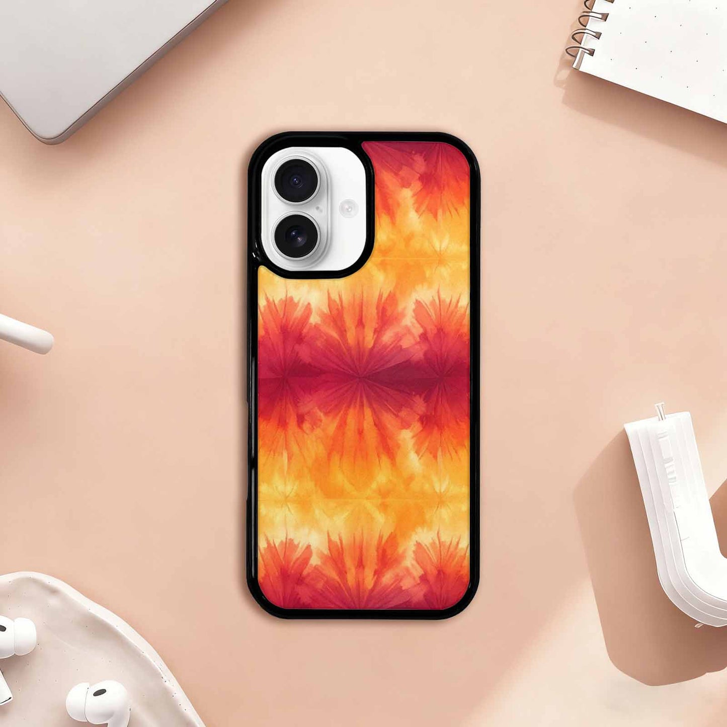 iPhone 17 Case — Ombre Tie Dye Sunset Custom Tie, Custom Designed Case Cover