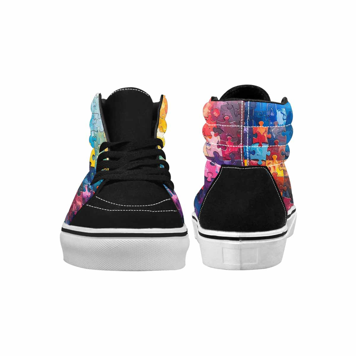MEN'S Autism Puzzle Pieces High Top Canvas Aesthetic Shoes