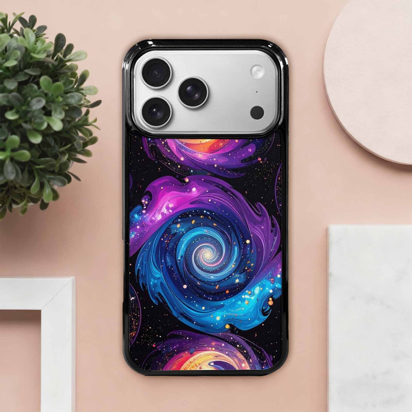 iPhone 17 Pro Max Case — Rose Galaxy Art Seamless Galaxy Space, Custom Designed Case Cover