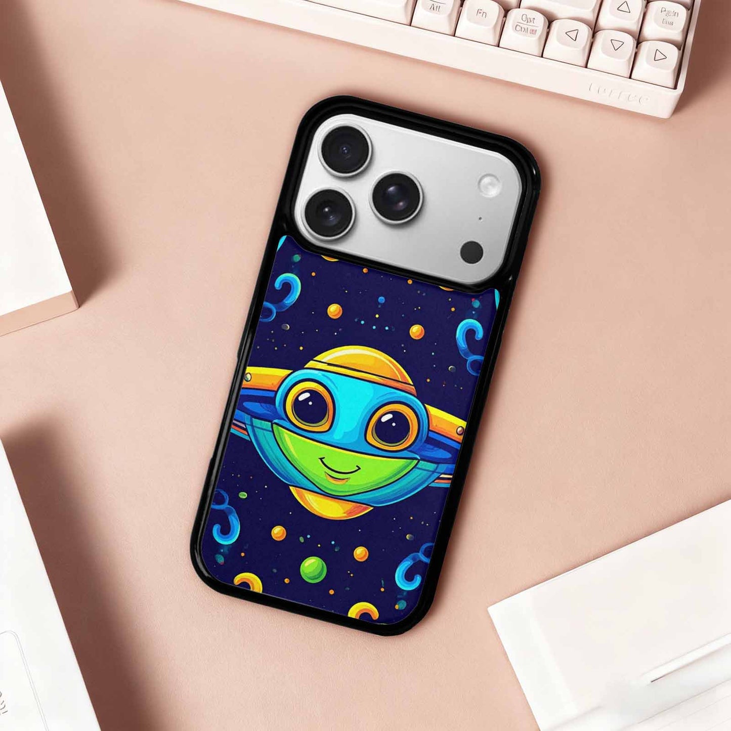 iPhone 17 Pro Case — Alien Ufo Cartoon Art Pattern Alien, Unique Phone Case Design