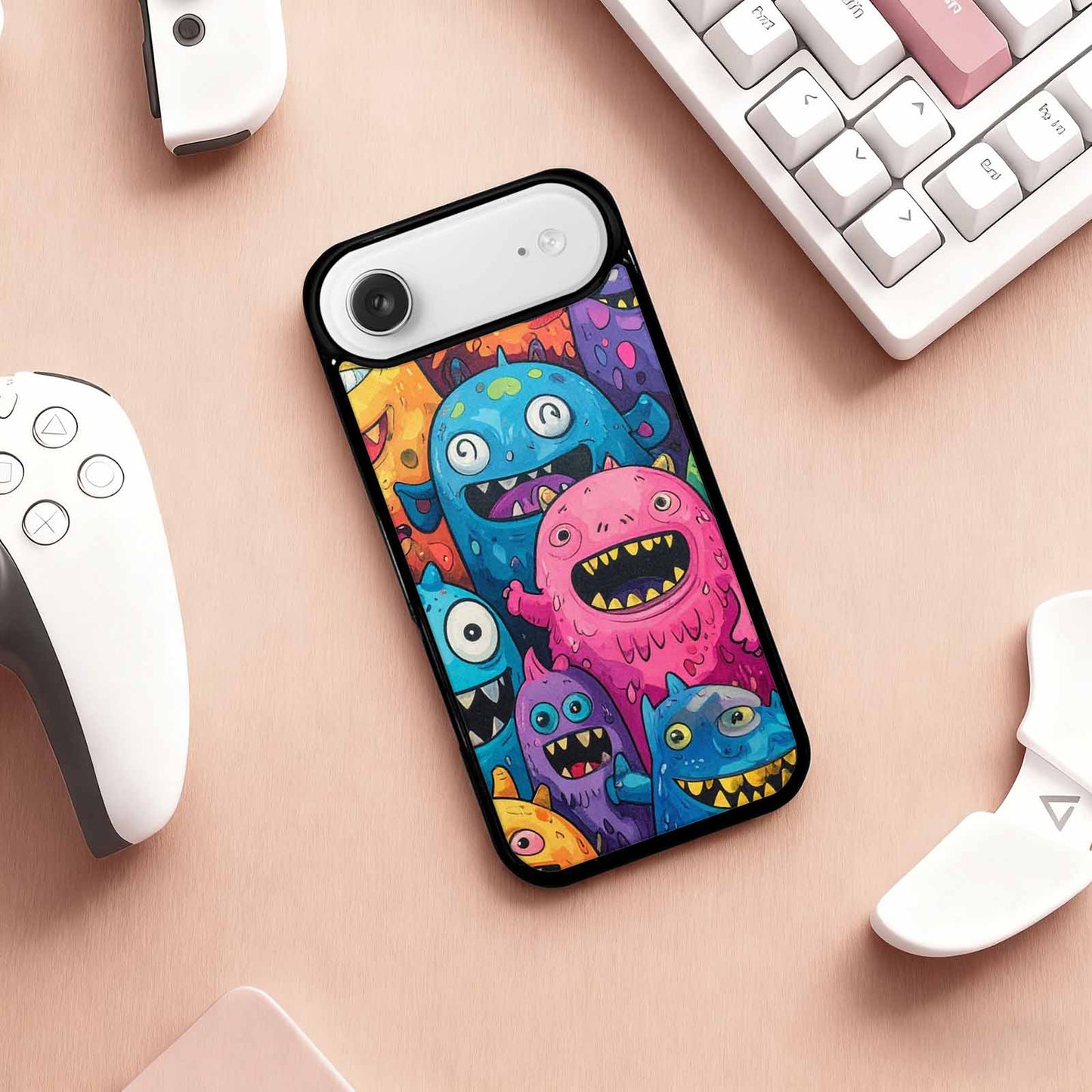 iPhone 17 Air Case — Seamless Repeating Pattern Of Overlapping Cartoon, Custom Made Phone Cover