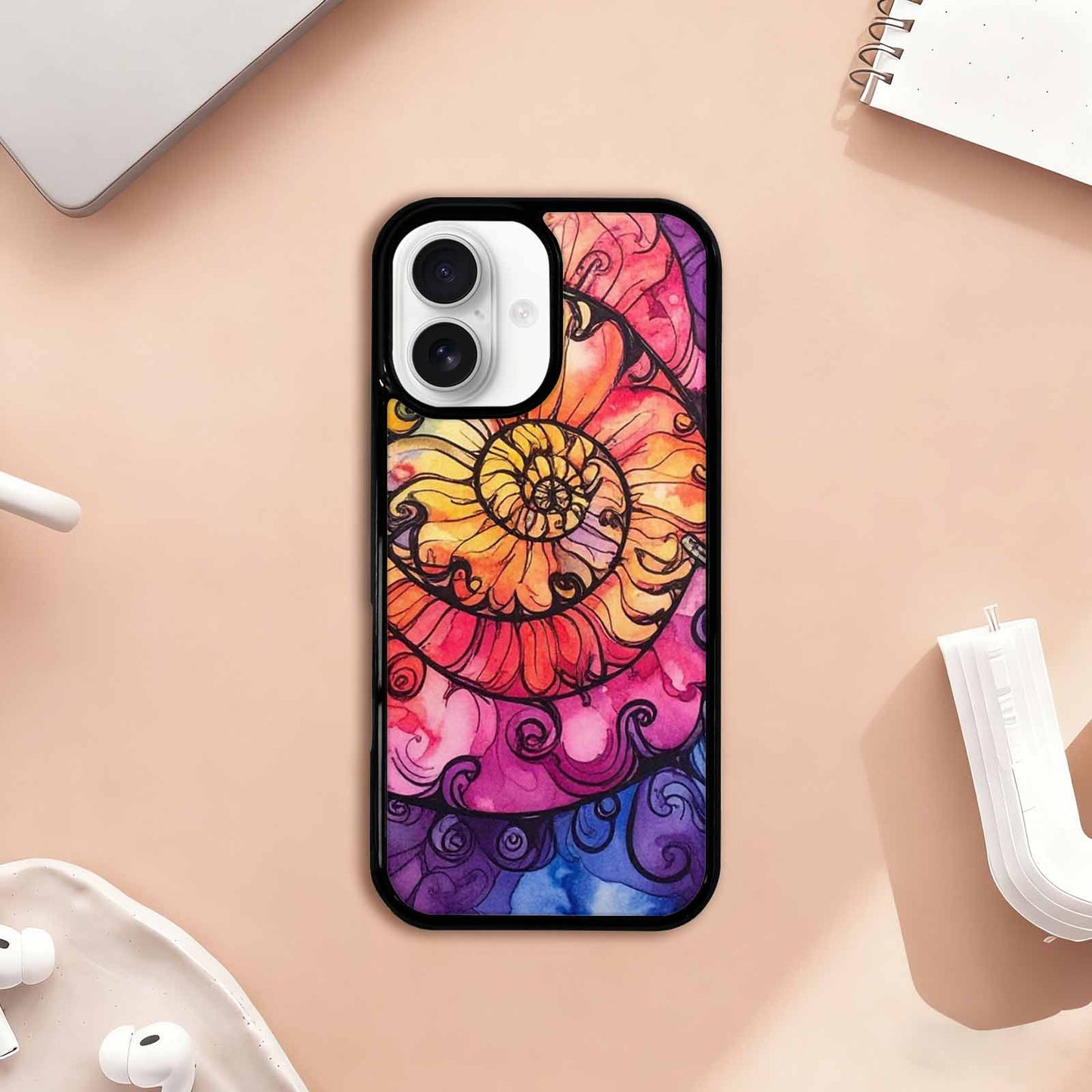 iPhone 17 Case — Tie Dye Swirls (black Tie Dye, Custom Designed Case Cover