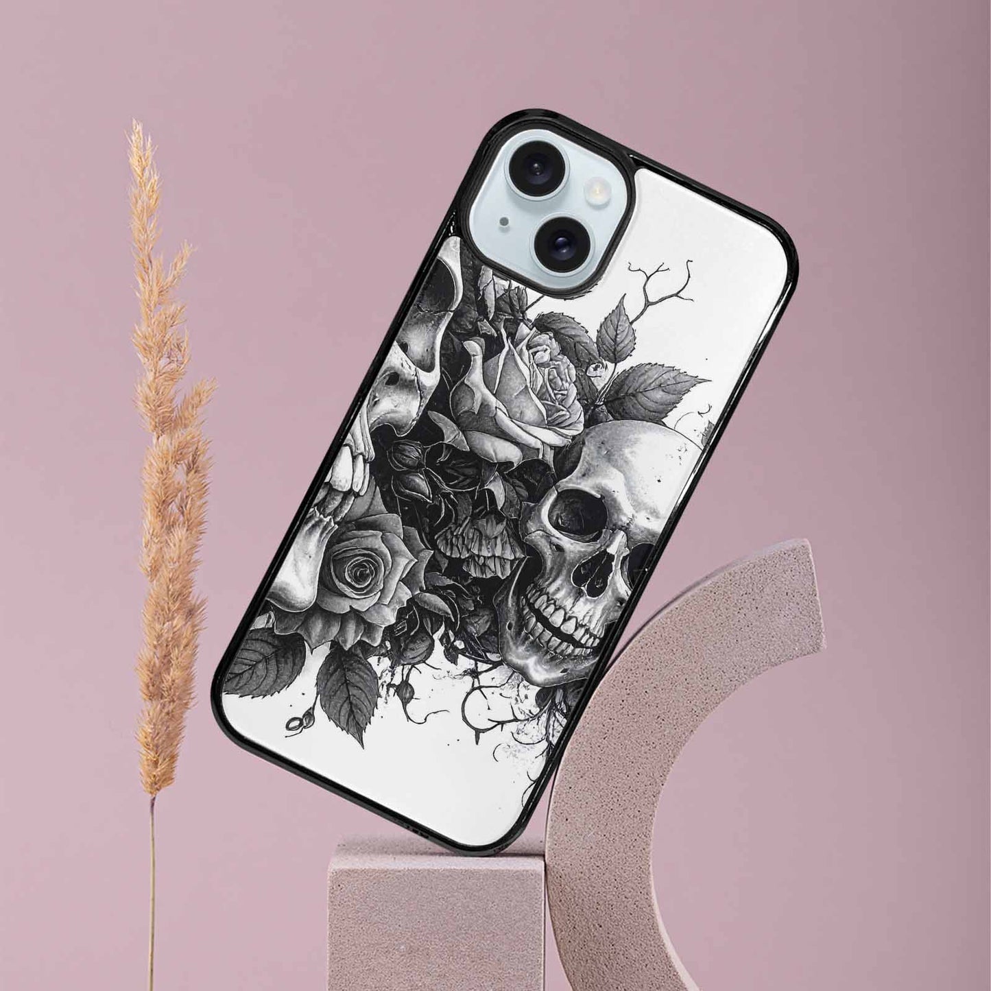 iPhone 15 Plus Case — Skull Gothic Art Dark Original, Original Design Phone Case