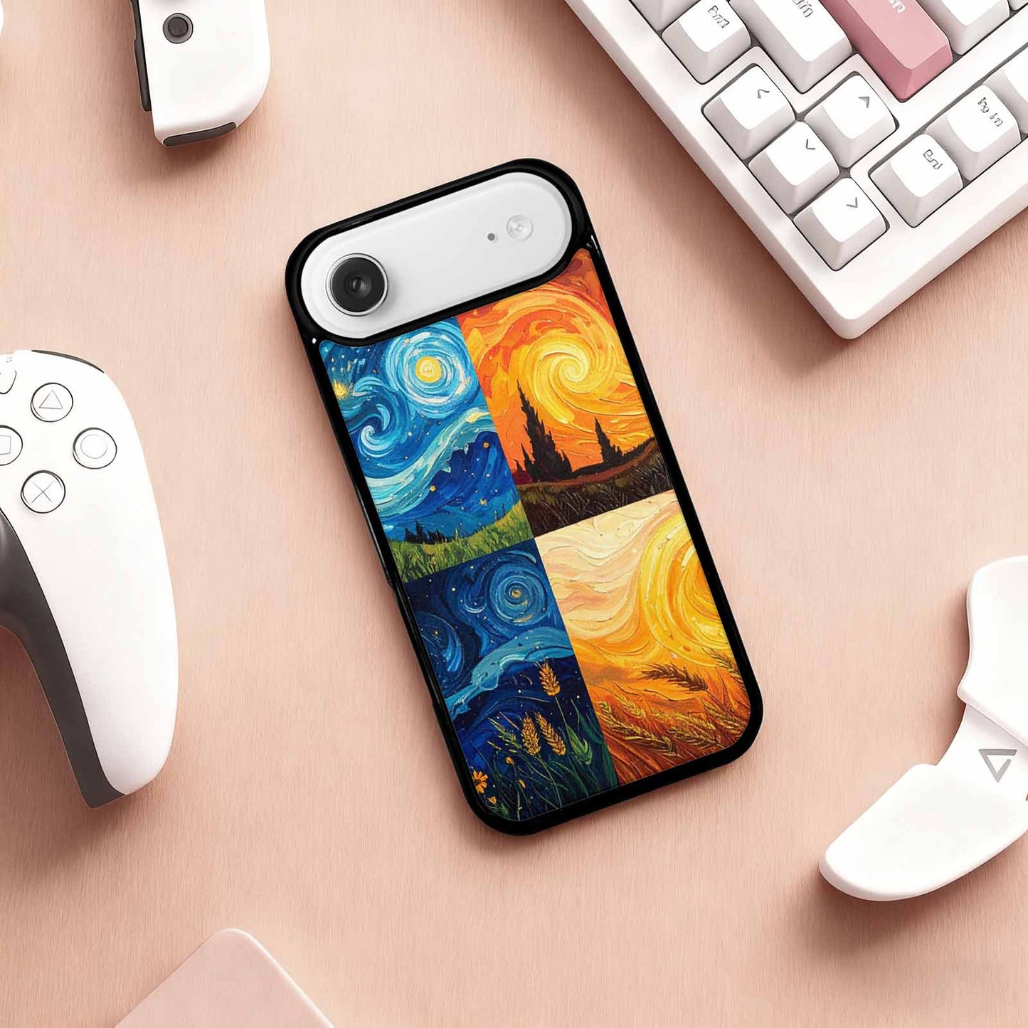 iPhone 17 Air Case — Small Van Gogh Style Swirl Galaxy, Custom Art Phone Cover