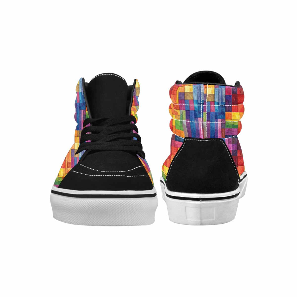 WOMEN'S Transgender Flag Color High Top Canvas Cottagecore Shoes