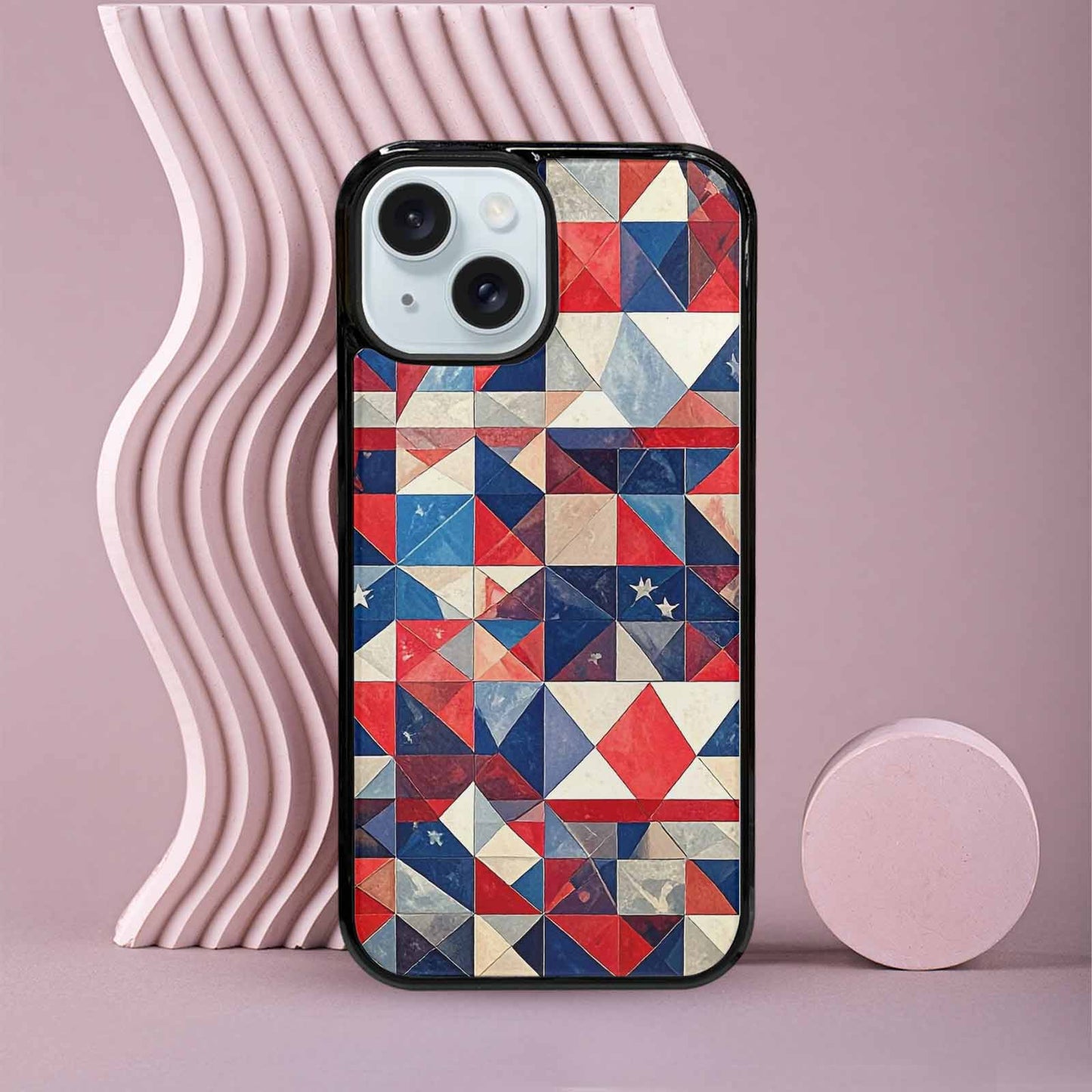 iPhone 15 Case — Small American Flag Stars And Stripes, Original Design Phone Case