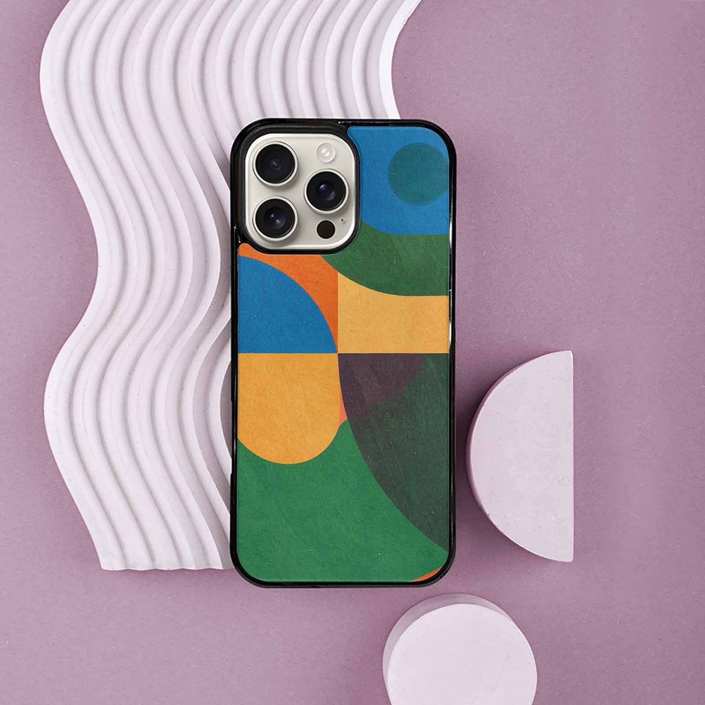 iPhone 16 Pro Max Case — 1990s Memphis Art Pattern, Customized Protective Case