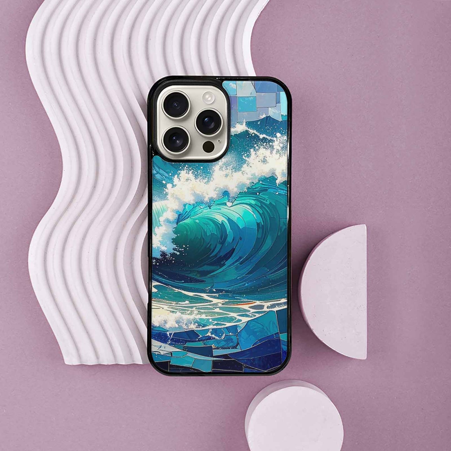 iPhone 16 Pro Max Case — Wave Crest Splash Wave Crest Splash, Custom Print Case Cover