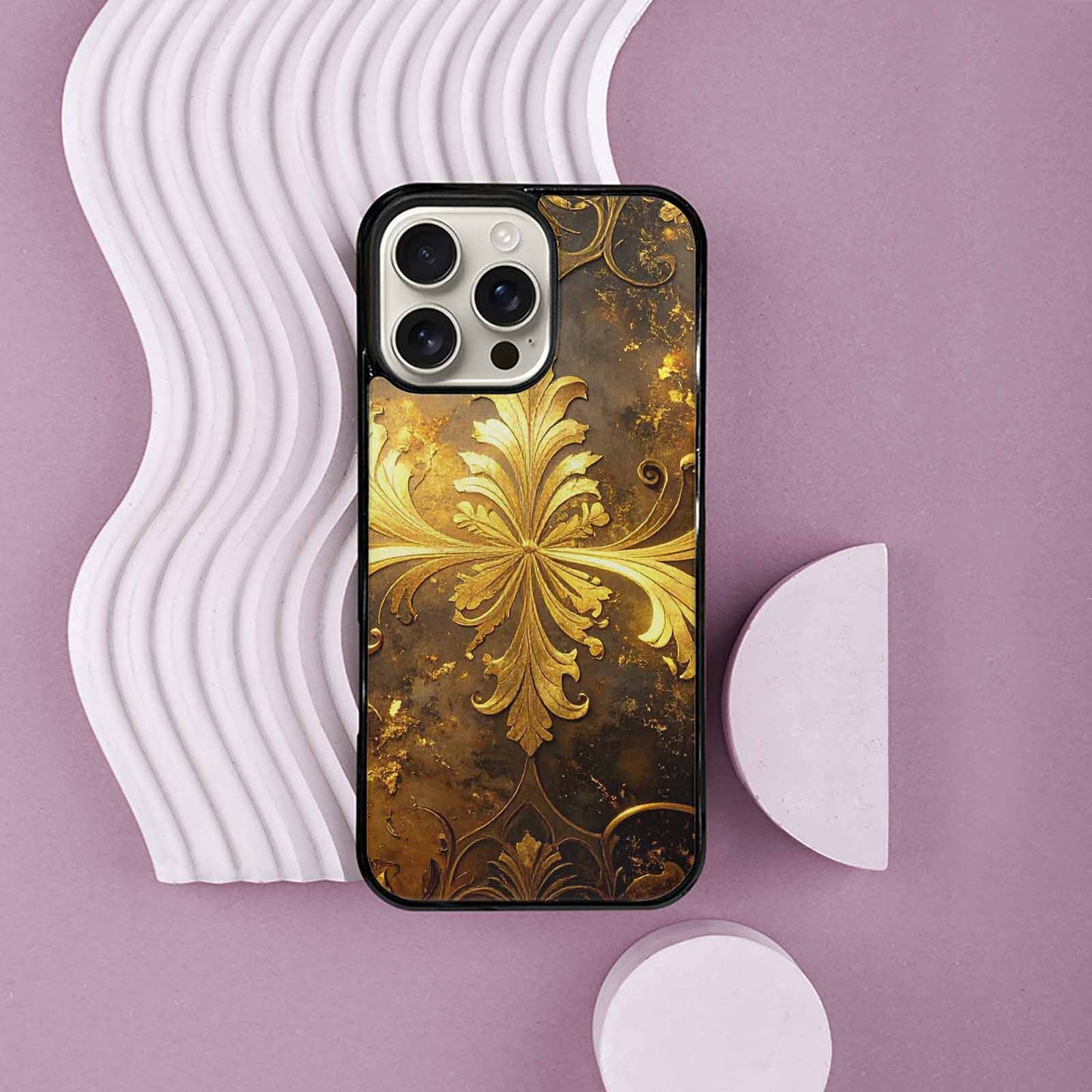 iPhone 16 Pro Max Case — Klimt Gold Leaf Artwork Pattern, Custom Phone Case