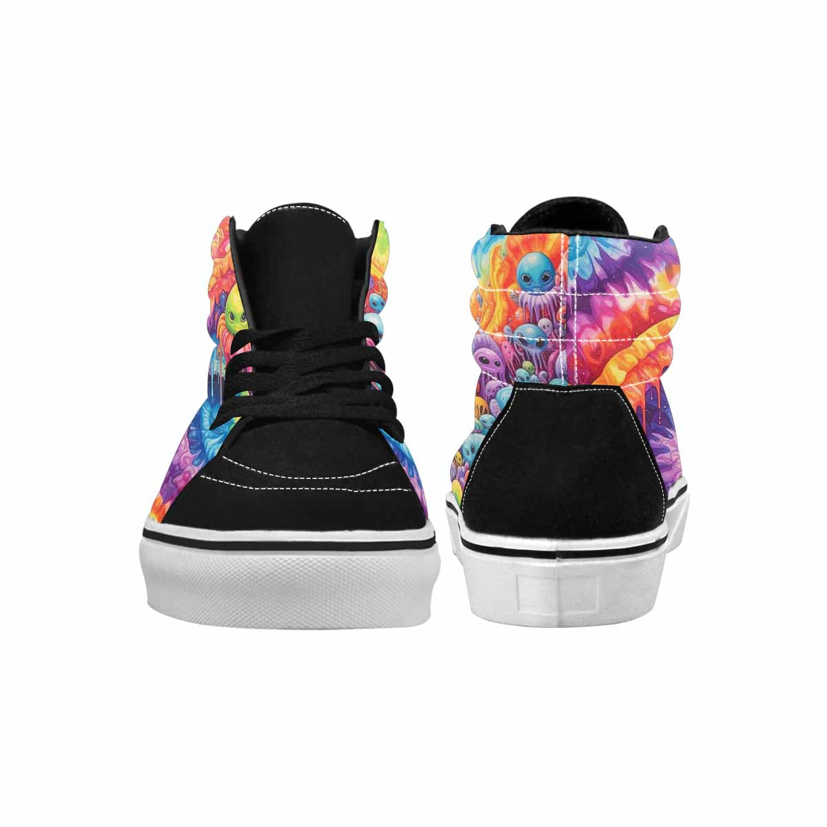 MEN'S Aliens Tie Dye High Top Canvas Melting Art Sneakers