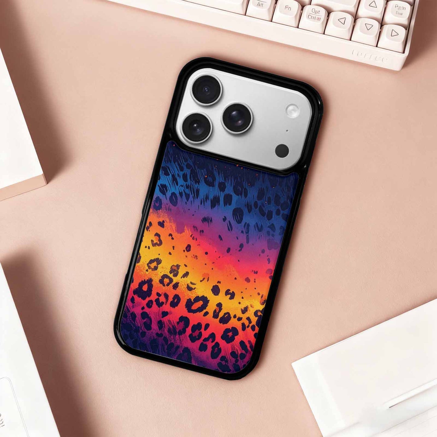 iPhone 17 Pro Case — Leopard Print Gradient Animal Print, Personalized Phone Case
