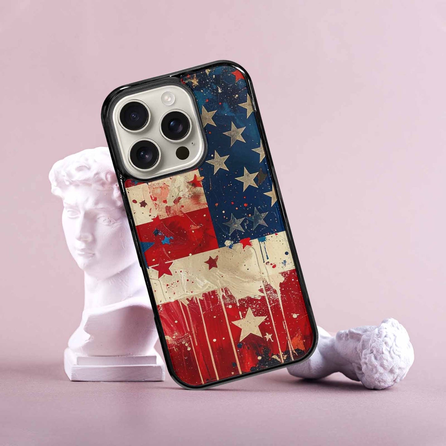 iPhone 16 Pro Case — Patriotic Stars And Stripes American Stars, Original Design Phone Case