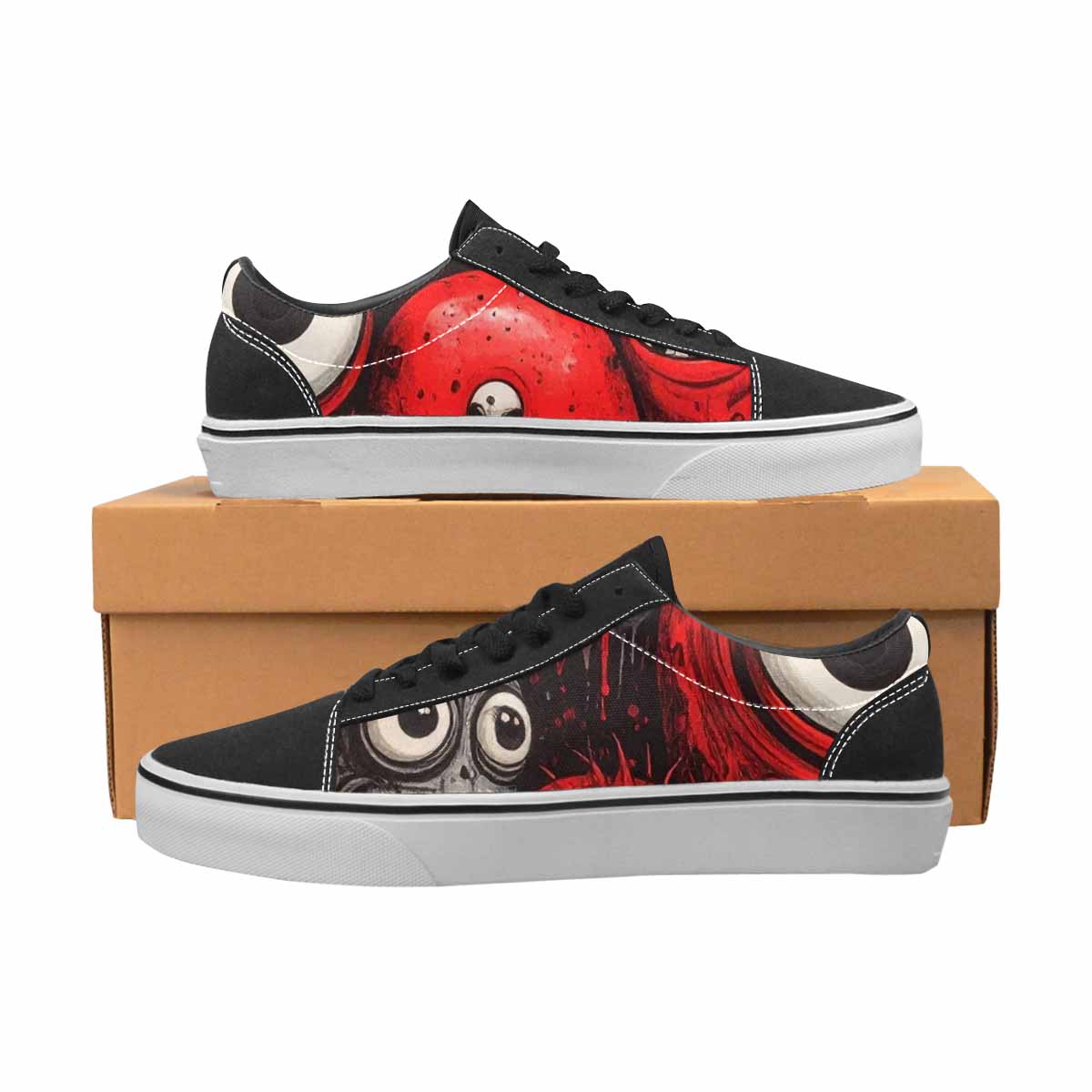 WOMEN'S Monsters (general) Lace-Up Canvas Cottagecore Custom Sneakers