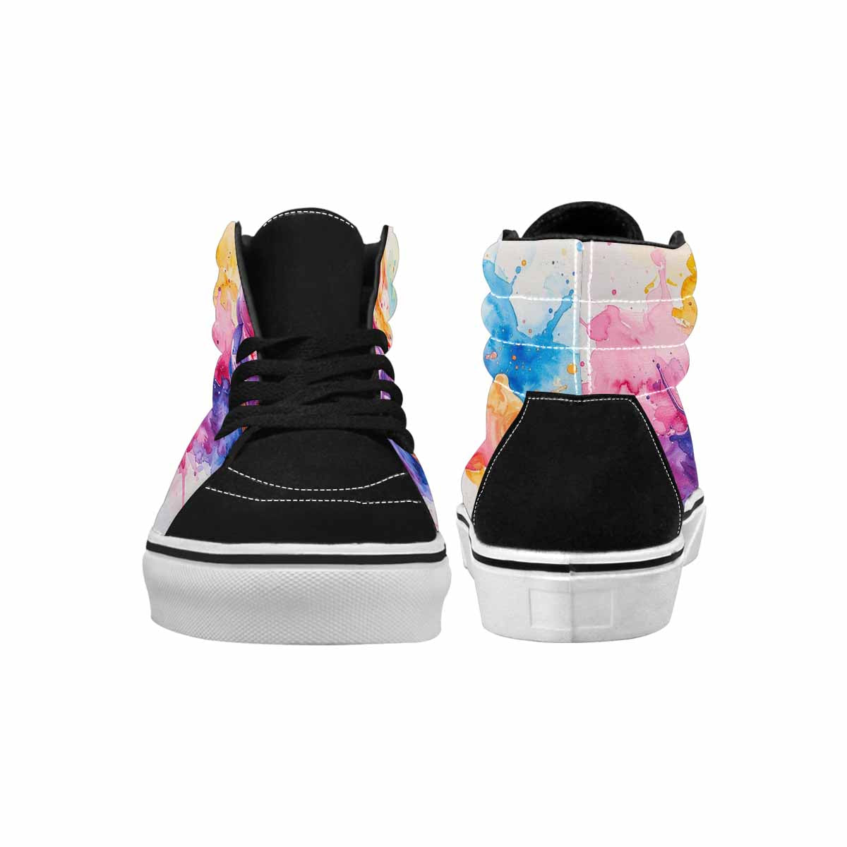 MEN'S Melting Icecream Collage High Top Canvas Y2K Custom Shoes