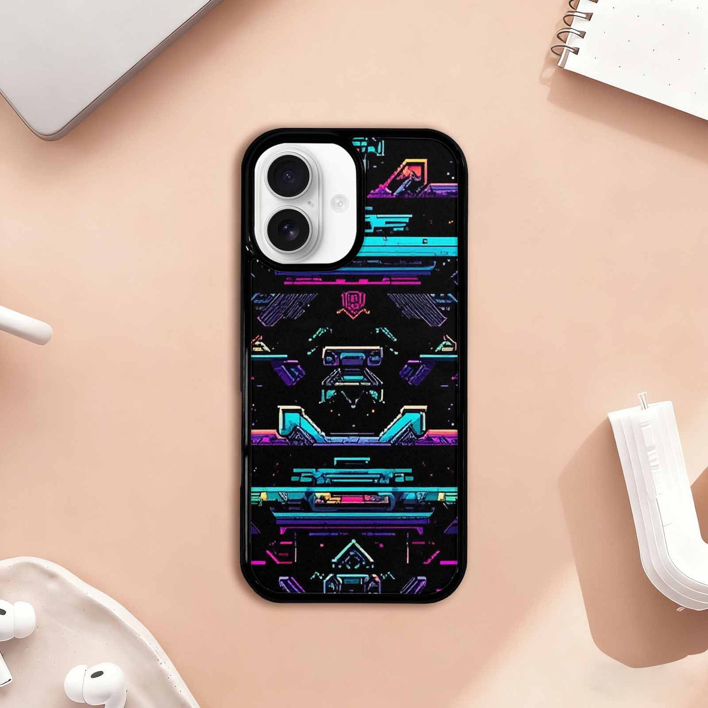 iPhone 17 Case — Retro Pixel Art Pattern, Retro Vintage, Custom Made Phone Cover