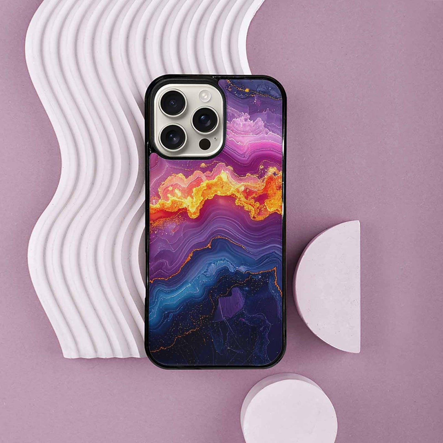 iPhone 16 Pro Max Case — Psychedelic Marble Tessellation, Custom Phone Case