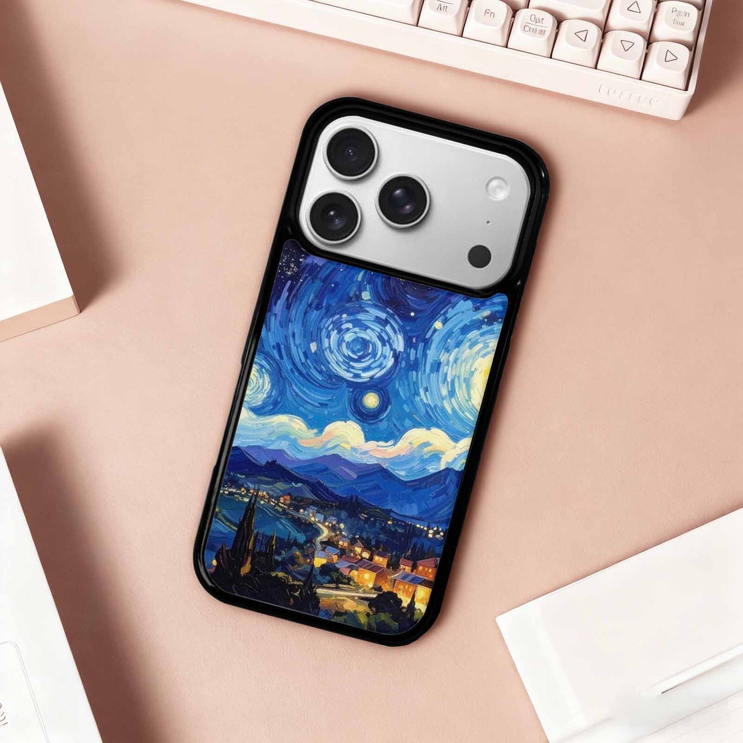 iPhone 17 Pro Case — Starry Night Van Gogh Paint Galaxy, Customized Protective Case